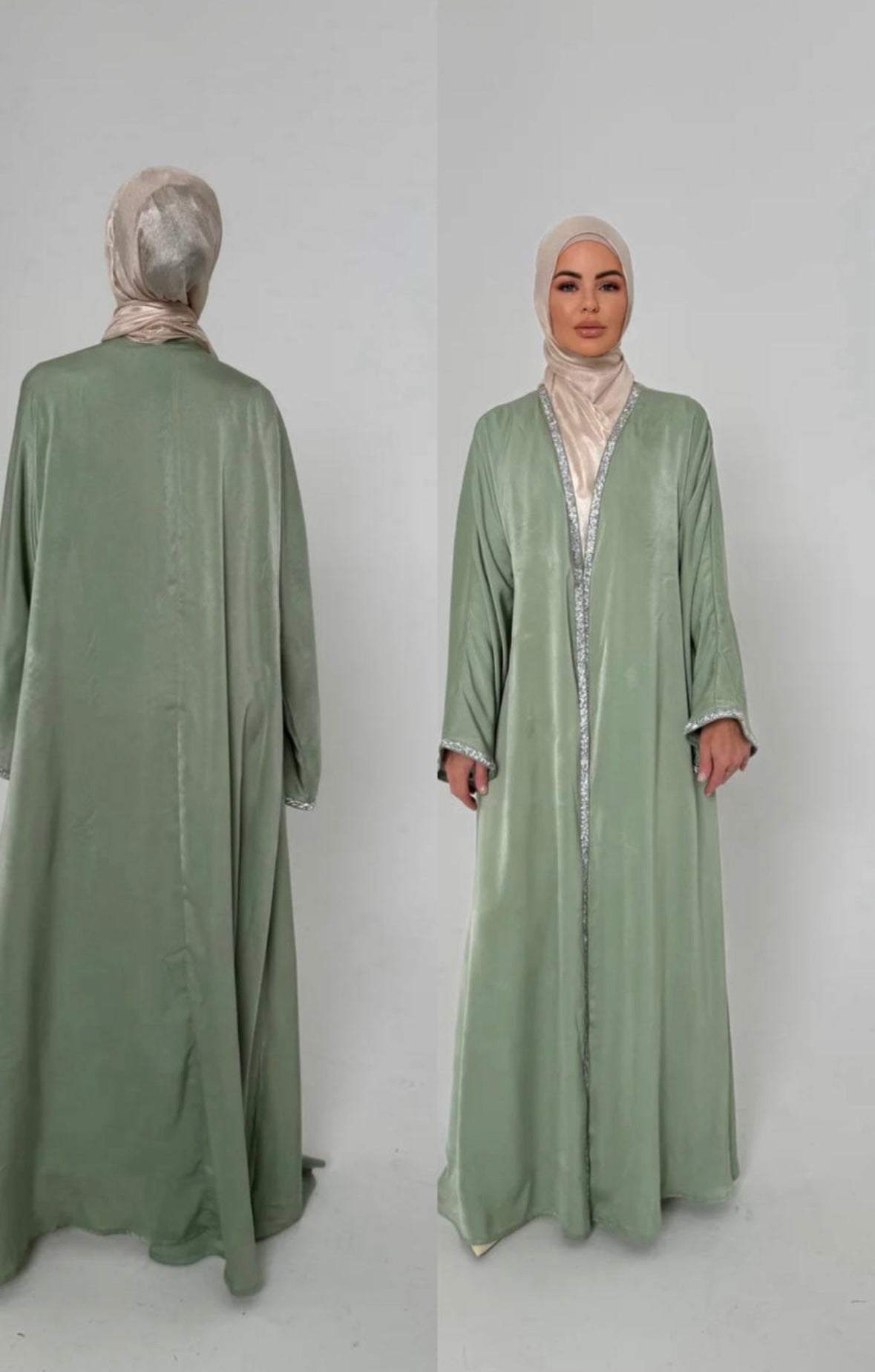 Green Embellished Cape