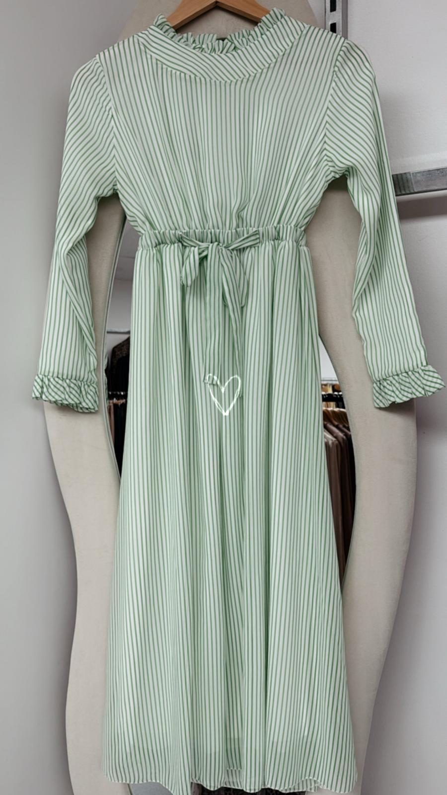 Stripy girls maxi dress