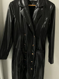 Leather long jacket