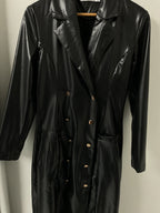 Leather long jacket