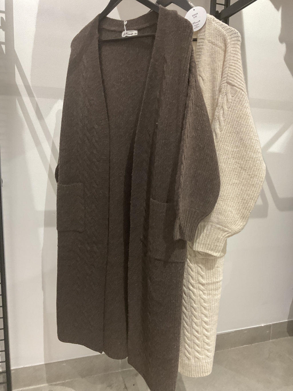 Cable knit cardigan