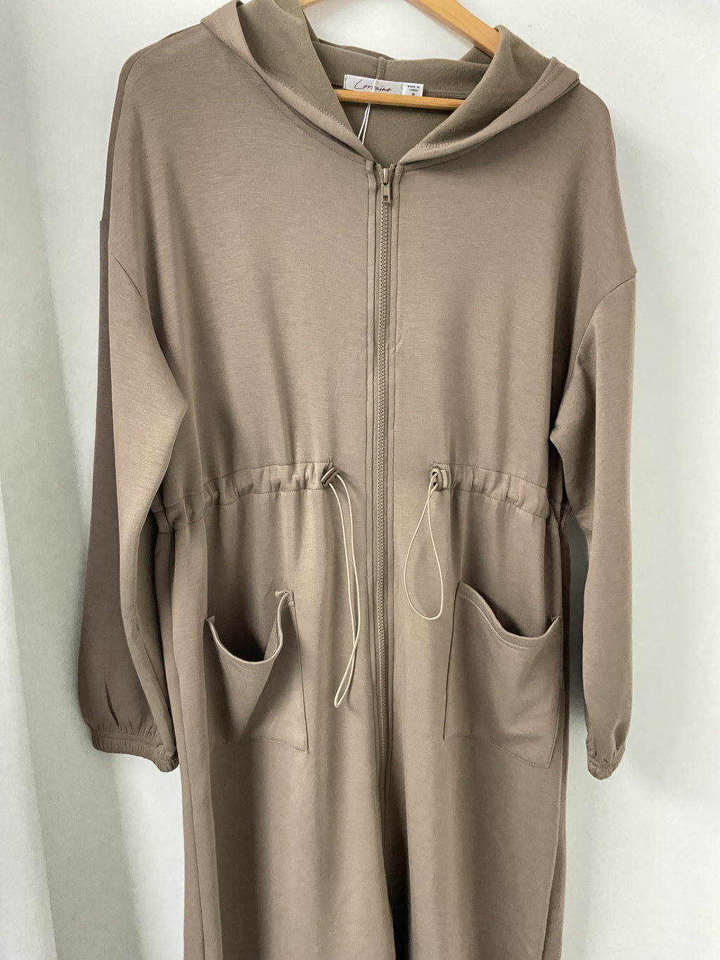 drawstring fleece jacket