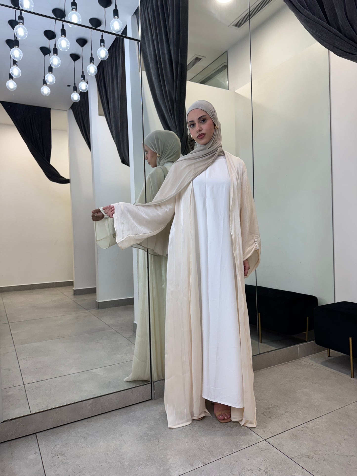 Ivory Button Cape