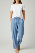 Denim elastic pants