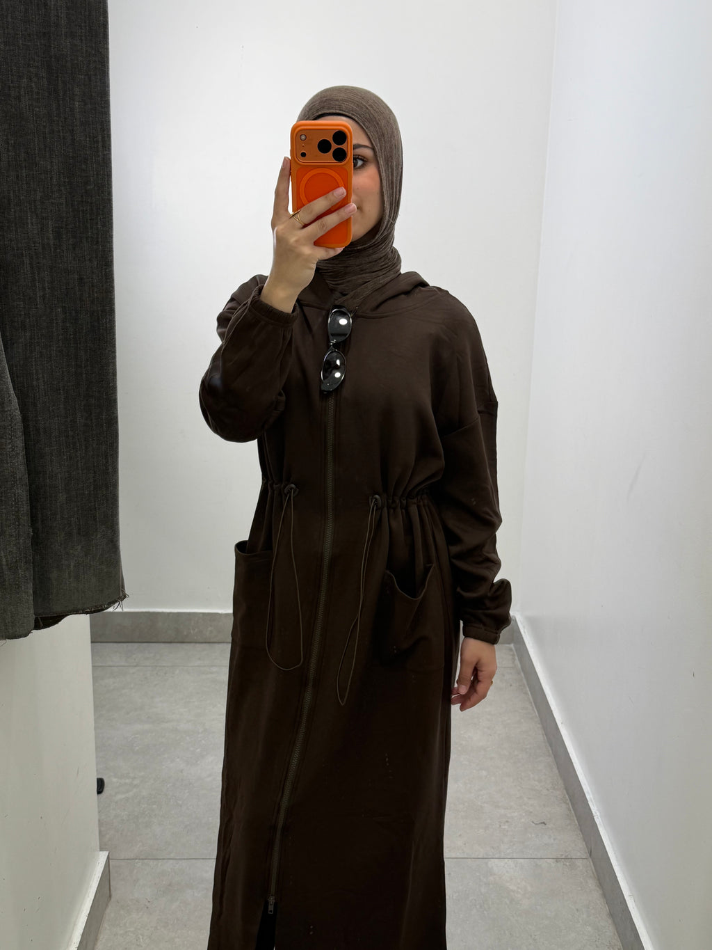 drawstring fleece jacket