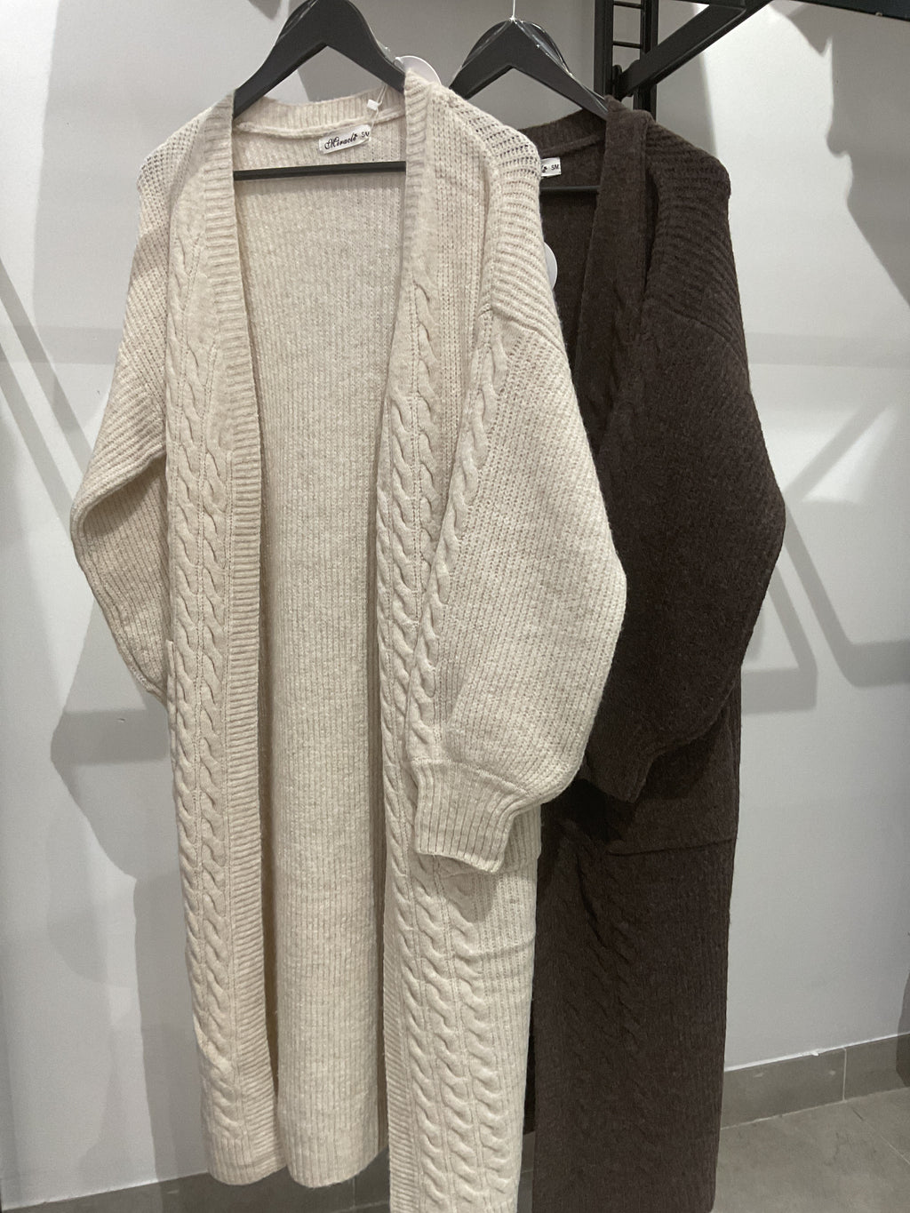 Cable knit cardigan