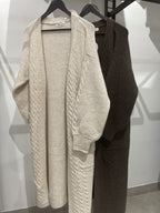 Cable knit cardigan