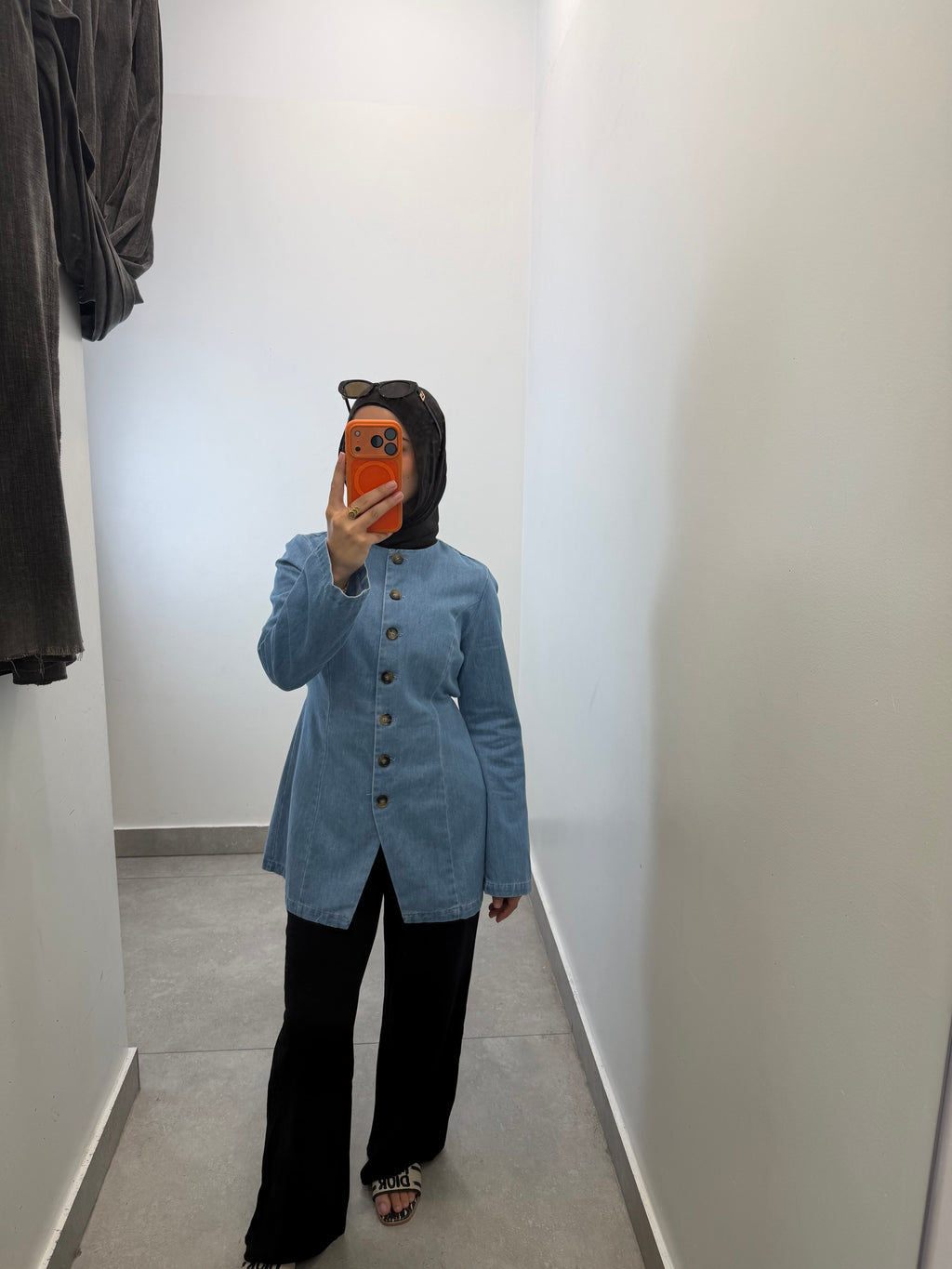 Button Denim Top