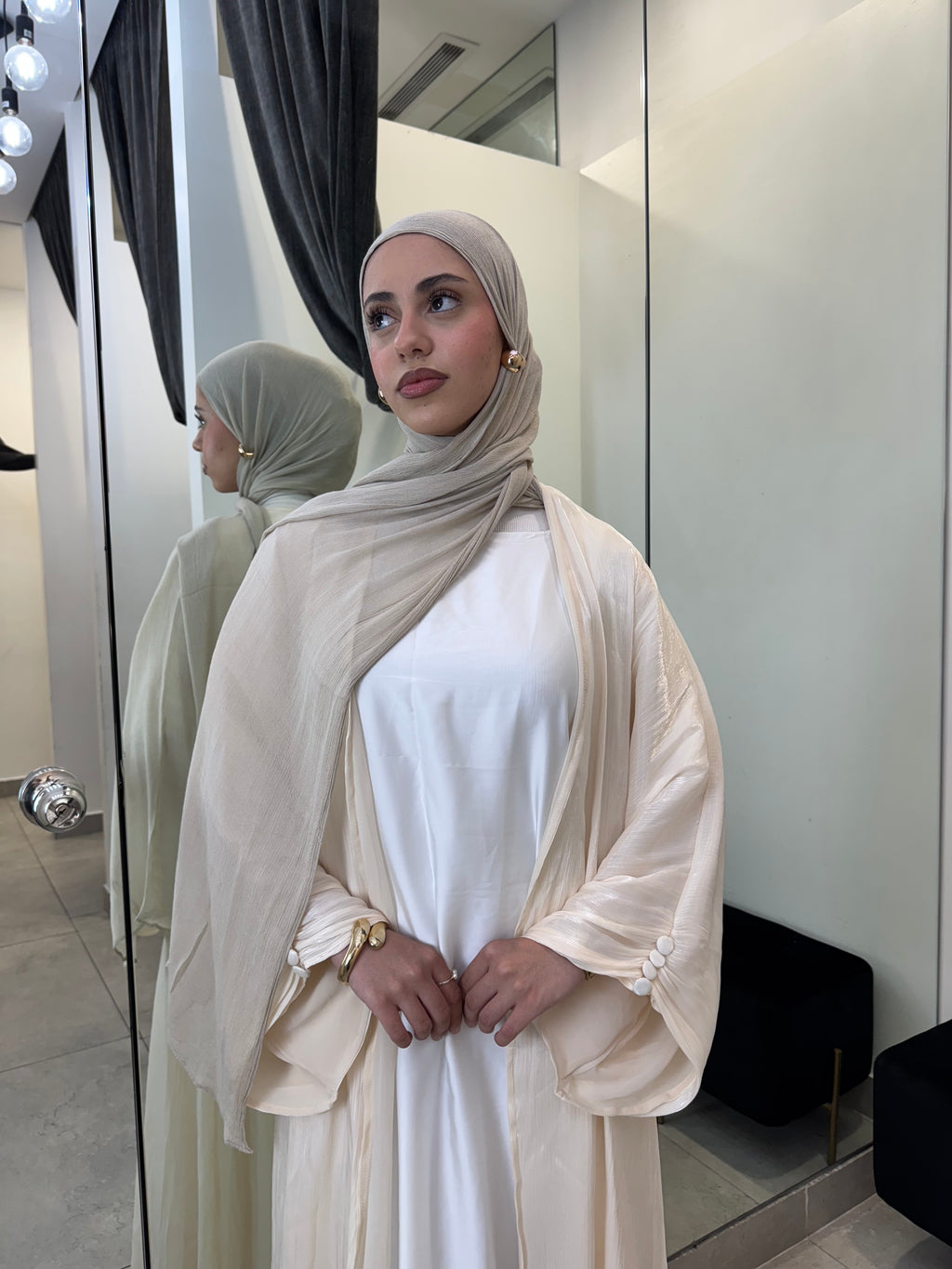 Ivory Button Cape