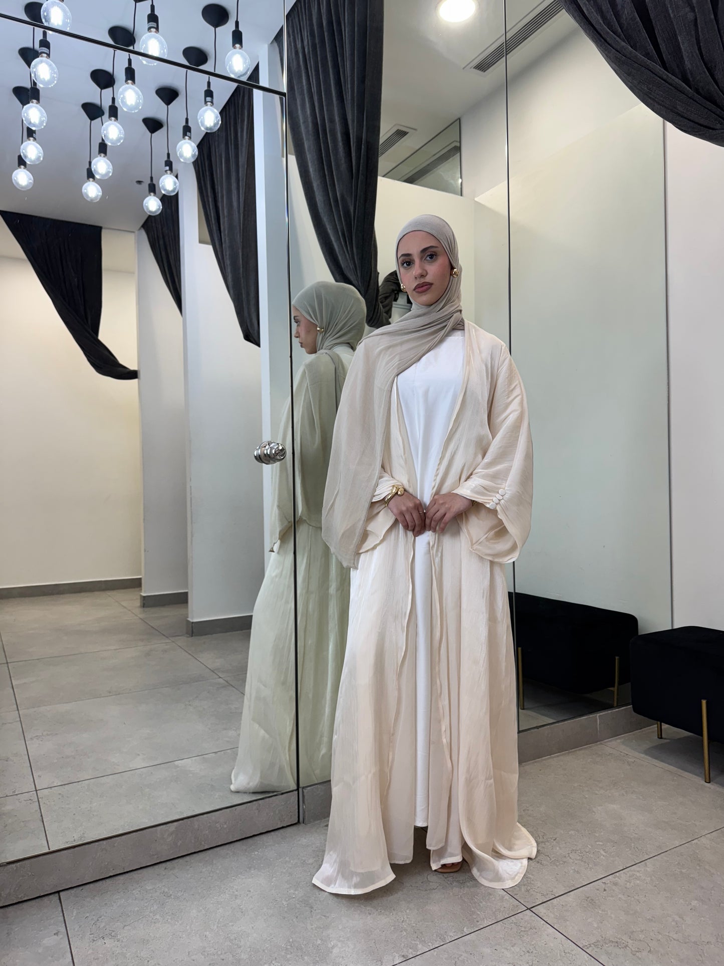 Ivory Button Cape