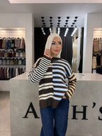 Stripe knit jumper