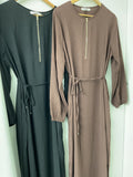 Basic zipper abaya