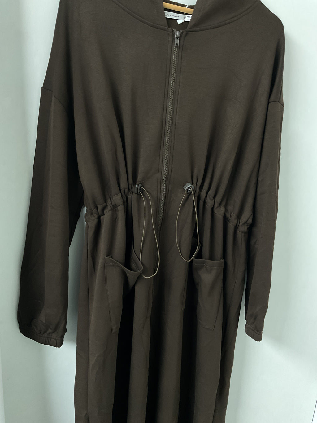 drawstring fleece jacket