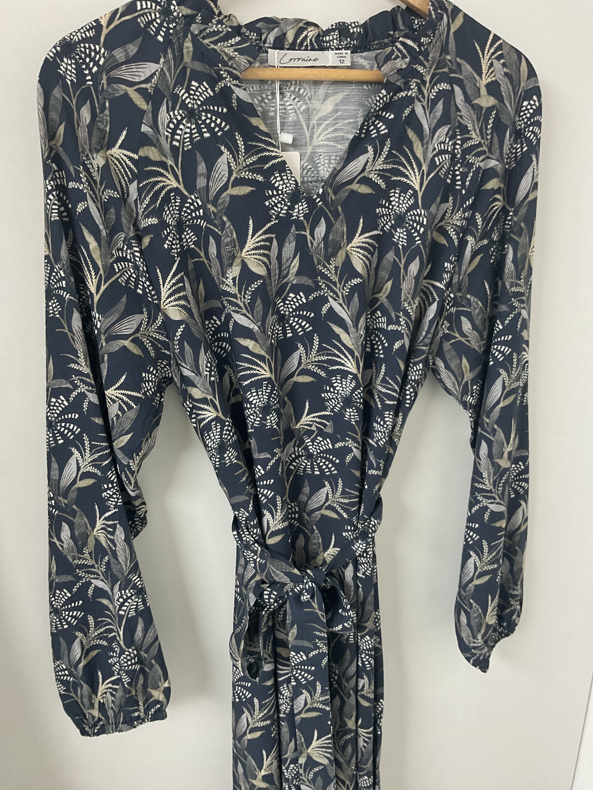 Navy floral dress