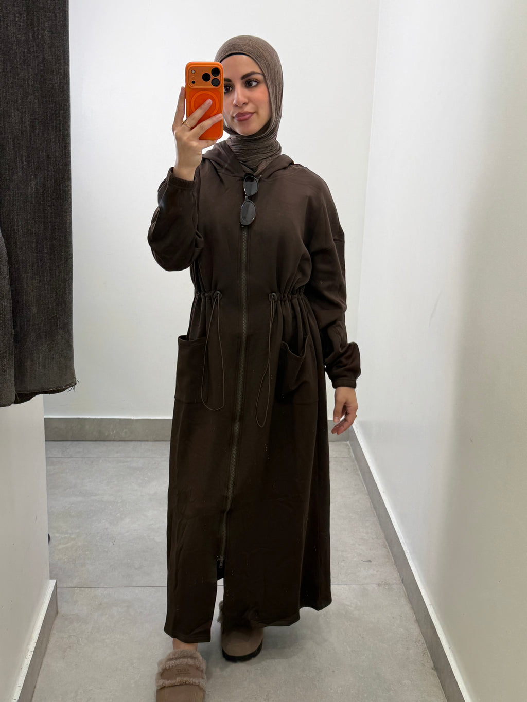drawstring fleece jacket
