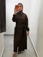 drawstring fleece jacket
