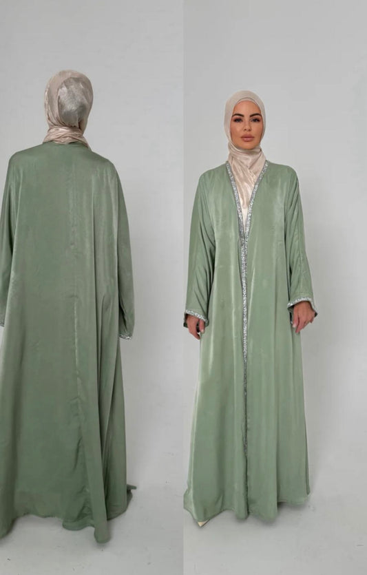 Green Embellished Cape