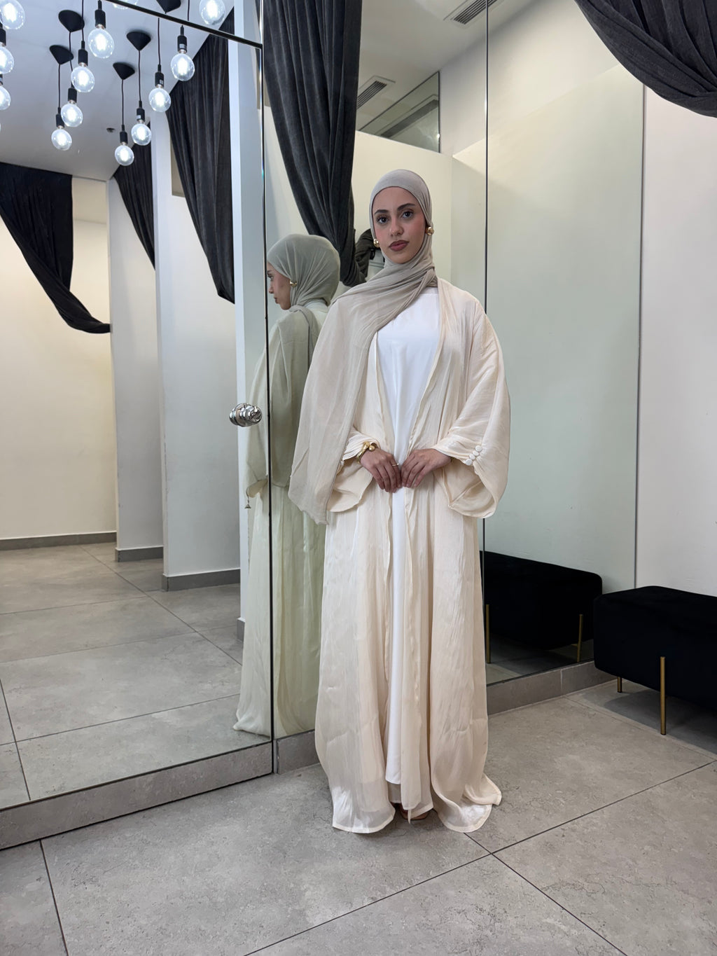Ivory Button Cape