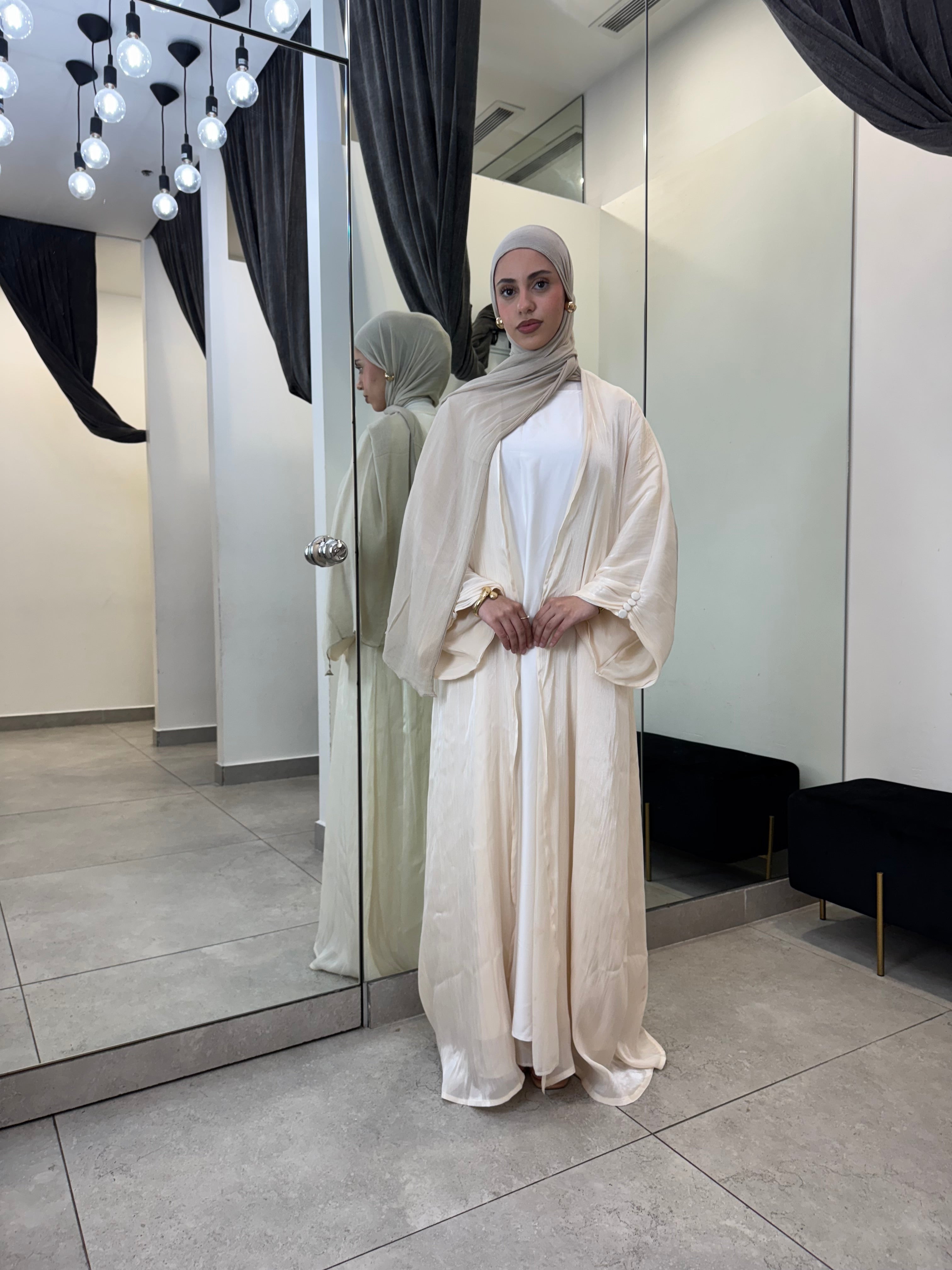 Ivory Button Cape