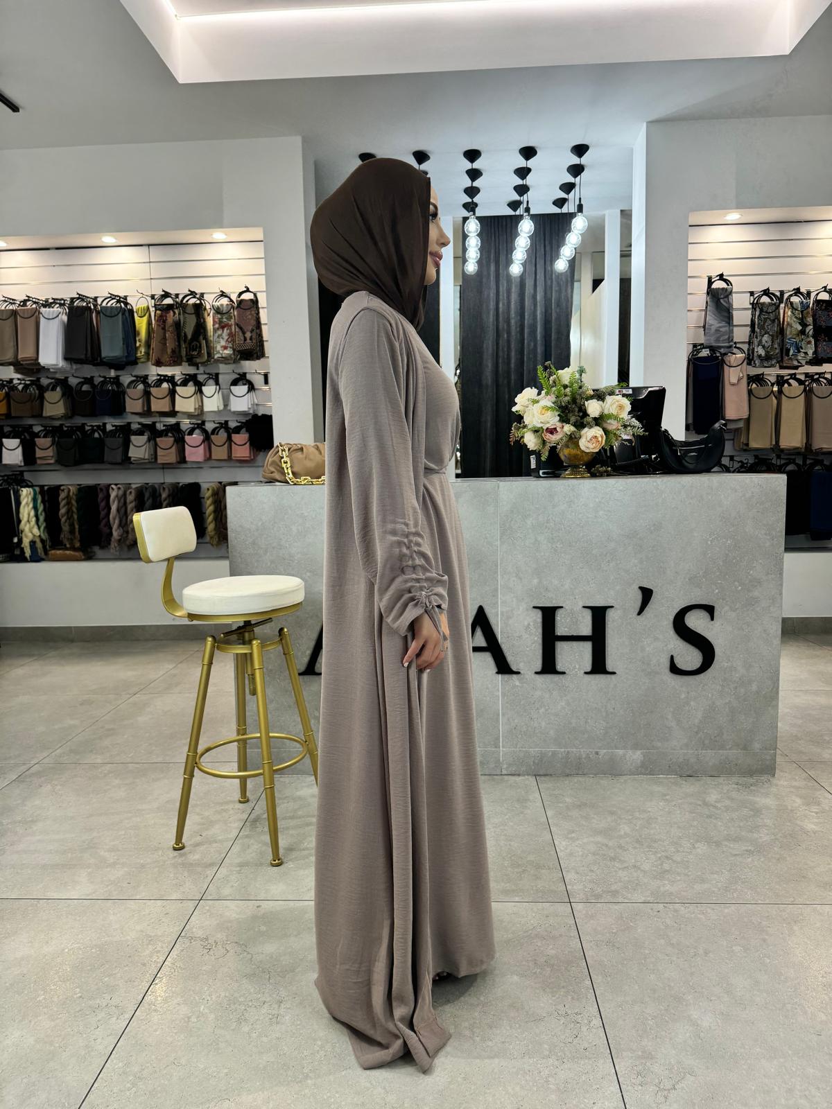 Sue abaya set with tie sleeves