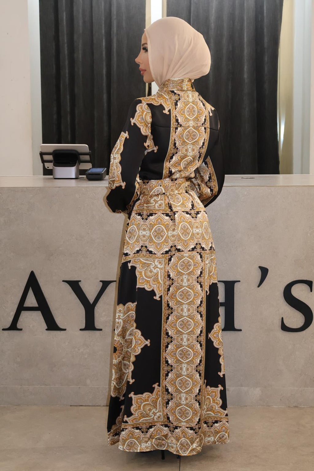 Honeycomb holiday dress