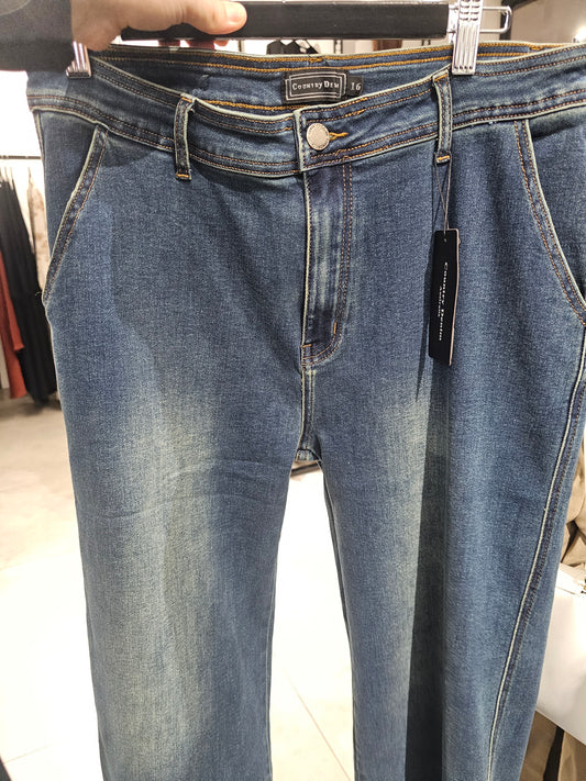 Washed out denim jeans