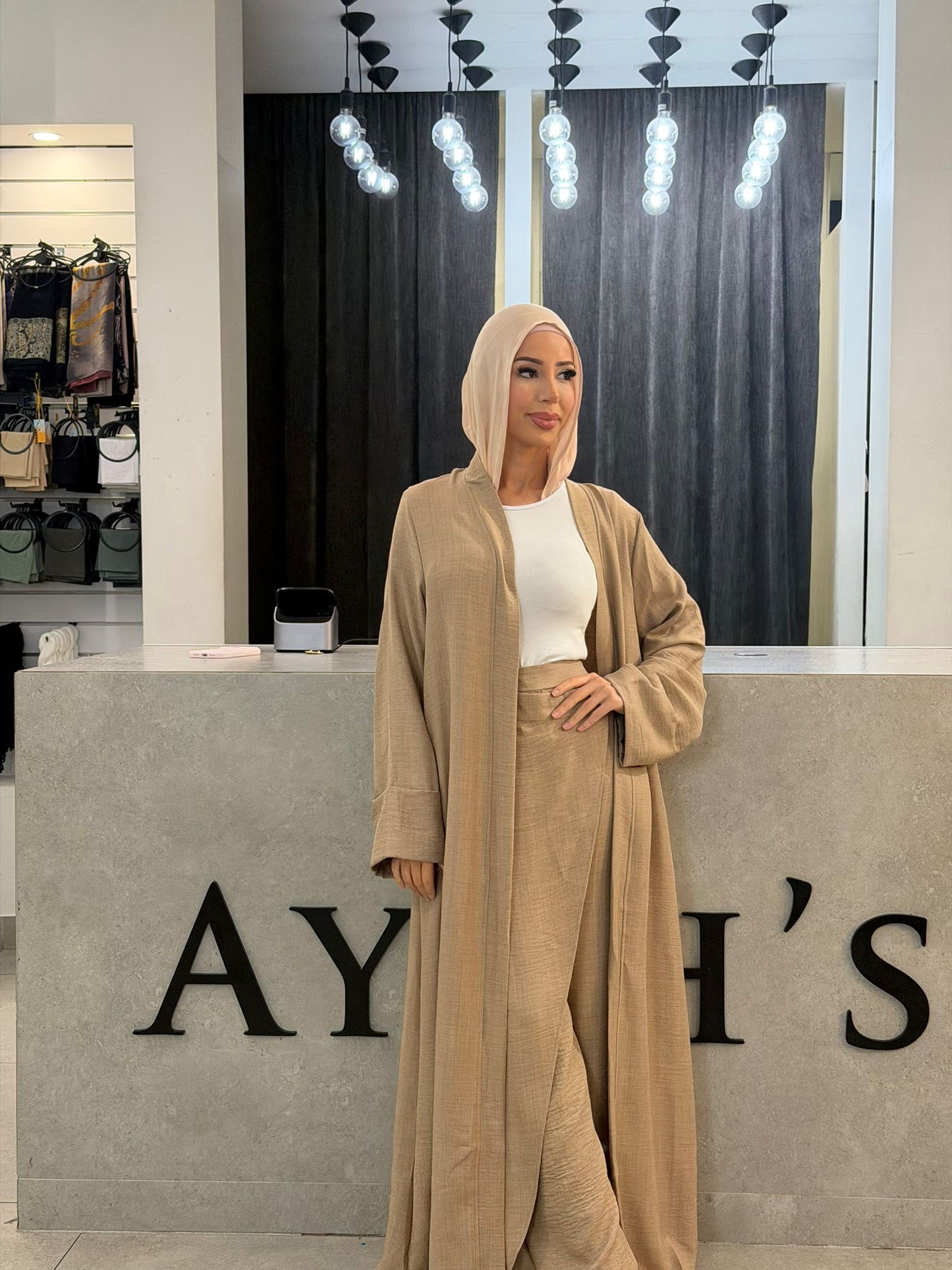 Faux linen blend set