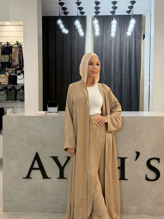 Faux linen blend set